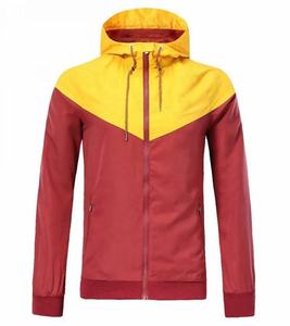 Men Color Blocked <b>Hooded</b> <b>Soft</b> <b>Shell</b> <b>Jacket</b> Zipper Closure Water Resistant Polyester Outdoor Wear - Product Image 2