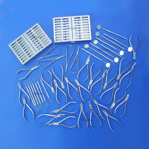 PISSCO Assorted Dental <b>Instruments</b> Set Surgical Kit Dental Surgical <b>Instruments</b> Set Complete Kit 54 PCS German Stainless Steel - Product Image 1