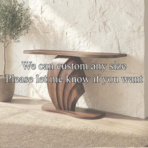 Modern Wood <b>Console</b> Desk Living Room <b>Table</b> Warm Wood Furniture Home Decor Housewarming Gifts Natural Wooden <b>Entry</b> Way <b>Table</b> - Product Image 4