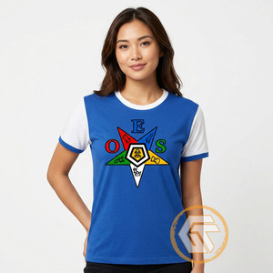 เสื้อยืดลำลองผู้หญิงคอวี แขนสั้น ผ้าเจอร์ซีย์ฝ้าย 100% ระบายอากาศได้ดี เป็นมิตรกับสิ่งแวดล้อม ขายส่ง Eastern Star - Product Image 2