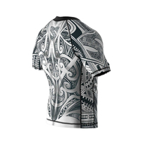 Rashguard à manches courtes de haute qualité MMA BJJ unisexe, tissu antidérapant à séchage rapide pour l'entraînement au grappling et aux arts martiaux