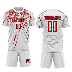 Camiseta de Fútbol para Hombre, Personalizada con Logotipo, 100% Poliéster, Protección UV, Transpirable, de Secado Rápido, Antibacteriana, Impresa por Sublimación, Calidad OEM - Product Image 4
