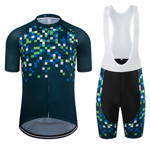 Ensemble de maillot de cyclisme pour hommes, imprimé géométrique, vêtements de vélo à manches courtes, kit de sport respirant - Product Image 4