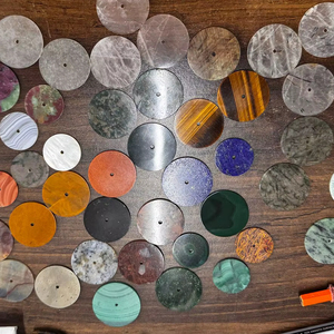 หน้าปัดนาฬิกาพลอยธรรมชาติแบบตัดเรียบ ขนาด 28.5 มม. หนา 1 มม. ปรับแต่งได้ สำหรับทำเครื่องประดับ รุ่น GMC-239 AK - Product Image 1