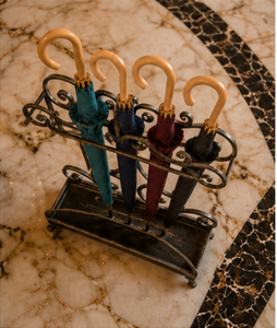 Antique Brass <b>Umbrella</b> <b>Stand</b> with Ornate Carving and Lion Paw <b>Base</b> for Hotel Lobby Decor - Product Image 2