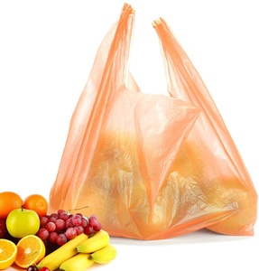 Bolsa de compras de plástico PE HDPE resistente personalizada, logotipo OEM de calidad de supermercado para embalaje de superficie industrial, camisetas de transporte - Product Image 1