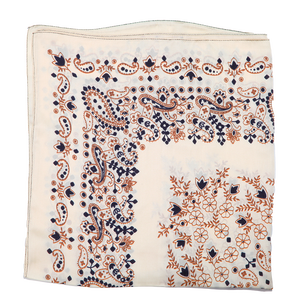 Classic boho paisley pattern square scarf satin silk like headscarf <b>shawl</b> <b>wrap</b> for ladies travel party styling - Product Image 4