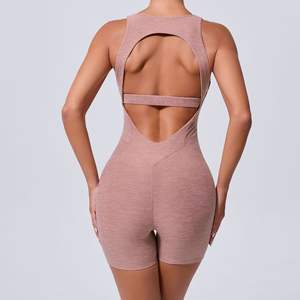 Nouvelle combinaison de sport pour femme personnalisée - Combinaison de yoga sans manches de haute qualité et vêtements de sport une pièce pour l'entraînement - Product Image 5