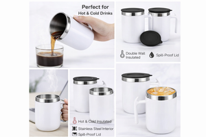 Taza de Café de Acero Inoxidable Personalizada de Doble Pared Aislada para Graduación y Día del Padre - Taza para Bebidas Calientes y Frías - Product Image 2