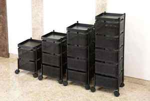 Four Tier Folding <b>Kitchen</b> <b>Rack</b> With Wheels And Perforated Trays Heavy Duty Mobile <b>Storage</b> Organizer For Commercial And Home Use - Product Image 3