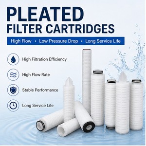 Cartouche filtrante plissée haute efficacité en polypropylène de 0,1 m (20 pouces) avec diamètre extérieur de 65 mm pour eau de process en cuve sous pression 3 - Product Image 2