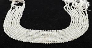 AAA White Moonstone Micro Faceted Round <b>Ball</b> Beads 3 MM Natural White Moonstone Gemstone Beads 13 Inch Faceted White Moonstone - Product Image 2