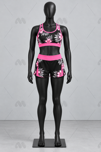 Ensemble de vêtements de sport à imprimé floral pour filles, veste de sport, soutien-gorge de sport, leggings, jupe, sac à dos, tenue de pratique de danse - Product Image 2