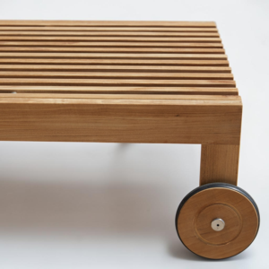 Chaise longue en teck massif réglable avec roulettes pour hôtels et complexes de luxe – Mobilier d'extérieur - Product Image 5
