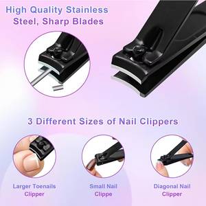 Kit de manucure professionnel de luxe 10-en-1 avec coupe-ongles et outils en acier inoxydable, étui portable personnalisable pour usage professionnel adulte - Product Image 2