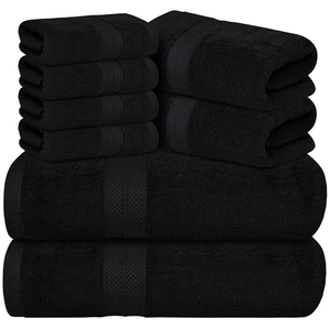 Fabricant de serviettes hautement absorbantes, serviettes épaisses en coton 100% gris et noir pour la beauté, le spa, les soins capillaires à domicile, les salons de coiffure - Product Image 3