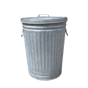 Poubelle en métal galvanisé de dernière conception, bac à déchets intérieur et extérieur, poubelle de nettoyage ménager - Product Image 2