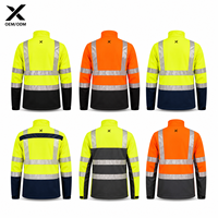 Giacca Softshell in Cotone Alta Visibilità per Uomo X Sports City |   Abbigliamento da Lavoro Impermeabile Riflettente Antivento con Protezione UV e Traspirante