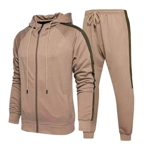 OEM Wholesale Casual Mens Sportswear Jogging Winter Sports Active Fitness Track Suits Full Zip Jacket Pants Contrast <b>Cord</b> Casual - Product Image 1