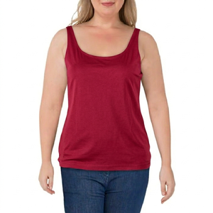 Womens Sleeveless <b>Tank</b> <b>Top</b> Premium Cotton Soft Touch Breathable Fabric Sleeveless Comfortable Ladies Outerwear OEM ODM Wholesale - Product Image 1