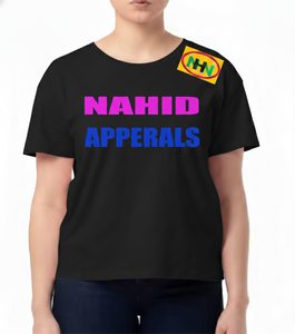 T-shirt décontracté pour femme, coupe ajustée, épaules dénudées, en coton, manches courtes, col rond, avec logo - Product Image 6