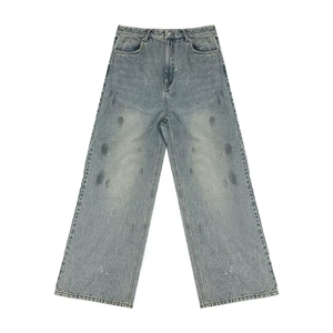 Pantalones Vaqueros para Hombre, 100% Algodón, Alta Calidad, Estilo Casual, Pantalones Cargo, Corte Holgado, Lavado Enzimático - Product Image 1