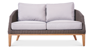 Sofá de Ratán de Lujo para Exteriores con Patas de Madera de Teca Sólida y Cojín – Muebles para Jardín, Patio y Resort - Product Image 4