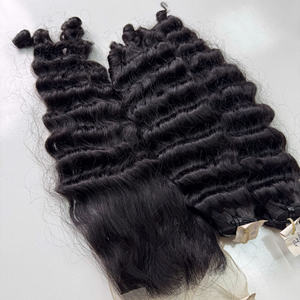 8-30In Cabello humano sin procesar Virgen Onda profunda Cierre de paquete de cabello Precio barato Color natural Cabello virgen vietnamita crudo - Product Image 5
