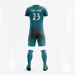 Conjunto de Uniforme de Fútbol Sublimado Personalizado, Cuello en V, Manga Corta, Absorbe la Humedad, para Hombre, Ajuste Atlético para Todas las Temporadas - Product Image 4