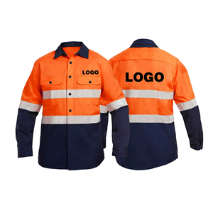 Vêtements de travail en coton haute visibilité en gros, logo personnalisé, vêtements de travail confortables et respirants pour adultes - Product Image 3