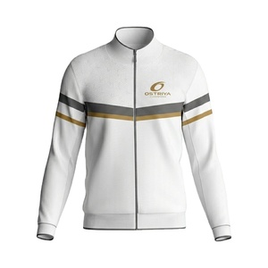 เสื้อแจ็คเก็ตผู้ชายแบบซิปเต็มตัว คอตั้ง สำหรับใส่กลางแจ้ง แห้งเร็ว อุ่นสบาย บุขนนุ่ม ย้อมสีพื้น เทคนิคการย้อมแบบพิเศษ - Product Image 1