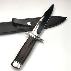 Couteau de chasse et de camping portable de haute qualité avec lame en acier Damas, manche en caoutchouc, personnalisable OEM - Product Image 6