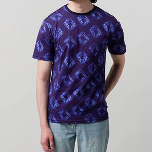 T-shirt pour homme style tie-dye 100 % coton, motif abstrait, manches courtes, streetwear décontracté, col rond, faible MOQ, marque privée, OEM, ODM - Product Image 5