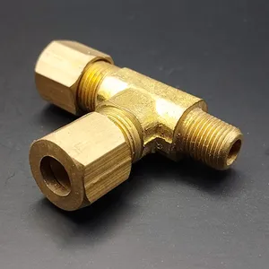 Áp lực cao nén nam chạy <span class=keywords><strong>TEE</strong></span> Brass bspt mạ xử lý bề mặt phụ kiện đường ống - Product Image 1