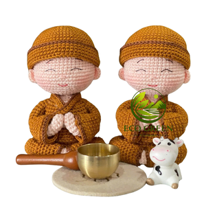 Adorable Muñeco Monje de Ganchillo Hecho a Mano, Figura Budista para Decoración de Jardín Zen, Regalo de Mindfulness y Souvenir al por Mayor - Product Image 2