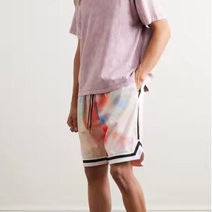 High Quality Solid 100% Cotton Waterproof Quick Dry Breathable Custom Printed Design Mesh Basketball <b>Shorts</b> for <b>Men</b> - Product Image 2