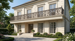 Panneau de balustrade décoratif en fonte, insert de garde-corps à motif floral pour balcon, porche, pont, extérieur, villa, résistant à la rouille et à l'eau - Product Image 4