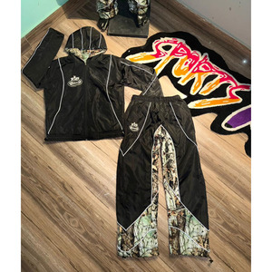 Wholesale High Quality Breathable Stop Nylon Material Tracksuit Custom <b>Embroidery</b> Logo Plus Size Windbreaker Tracksuit - Product Image 1