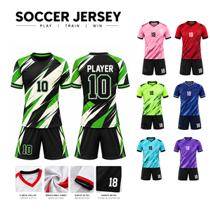 Uniforme de Fútbol Personalizado, Diseño Geométrico Negro y Verde, Sublimado, Absorbente de Humedad, Manga Corta, Unisex para Adultos, Corte Atlético - Product Image 3