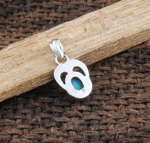 Colgante de Turquesa Natural Kingman, Plata de Ley 925, Engaste de Platino, Hecho a Mano, Joyería Vintage Estilo Western, Aniversario - Product Image 6