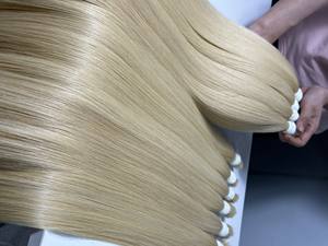 Super vente 30 $/kilo! Vente en gros de cheveux vierges alignés sur les cuticules, faisceaux de cheveux humains vierges blonds avec, couleur #613 - Product Image 3