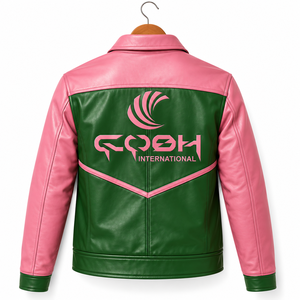 Chaqueta Universitaria de Béisbol Personalizada para Hombre, con Mangas de Cuero y Bordado Chenille de Alta Calidad, Fabricada por OEM - Product Image 3
