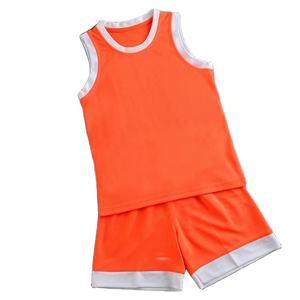 Quality <b>Crafts</b> Co. Customizable Orange Kids Basketball Jersey <b>Sets</b> Sport Kit Breathable Shirts Shorts Suit Boys <b>Girls</b> Model - Product Image 1