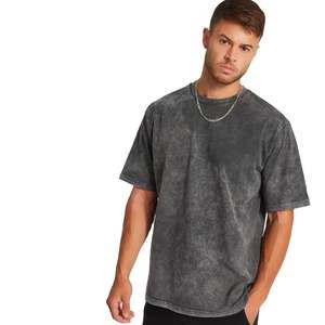 Camisetas de Hombre de Algodón Grueso con Logotipo Personalizado, Estilo Urbano, Estampado Gráfico de Alta Calidad, Lavado Ácido, Estilo Vintage - Product Image 1