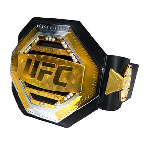 Cinturón de Campeonato UFC Dorado y Negro de Cuero PU, Equipo de Entrenamiento de Artes Marciales Mixtas (MMA) Resistente, Logotipo Personalizado, 2.5 kg, 1.2 m, Unisex - Product Image 6