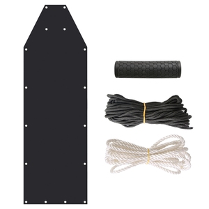 32.8FT รถเลื่อนหิมะแบบลากกวางสีดำ16.1FT สีขาวแผ่นลากเลื่อนหิมะอุปกรณ์ล่าสัตว์ที่จำเป็นสำหรับการตกปลาในน้ำแข็งฟืน - Product Image 3