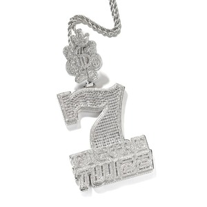Custom Pass Diamond Tester Hip Hop Vvs Moissanite Charms Necklace Iced Out 925Silver Letter Name <b>Pendant</b> <b>Initial</b> Letter <b>Pendant</b> - Product Image 6
