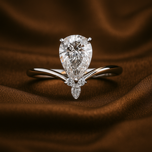 Style tendance pour femmes 2CT S925 14K or massif Moissanite bague de fiançailles poire coupe Halo bague de mariage cadeau pour elle IGI certifié - Product Image 6