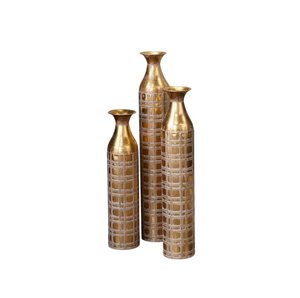 Jarrón de Hierro de Diseño con Cuello Estrecho Elegante y Estilo Decorativo Premium para el Hogar - Product Image 4