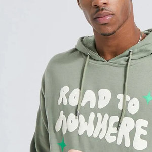 Sweat à capuche 100 % coton léger et respirant pour l'hiver, imprimé en relief, à manches longues, prix ajustable - Product Image 4